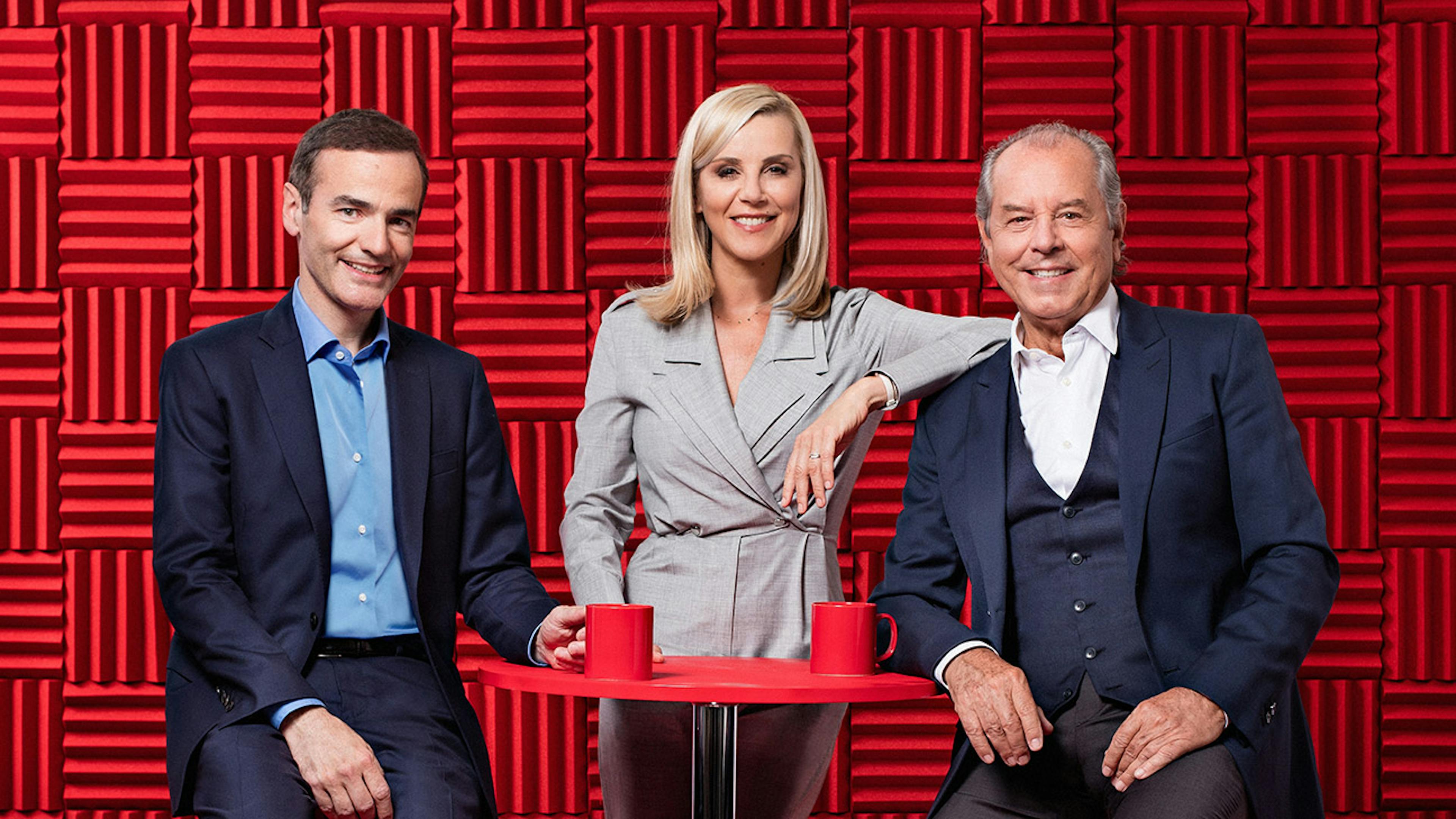 Franck Ferrand, Laurence Ferrari and Christian Morin.